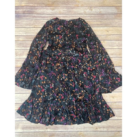 RILEY & RAE Kate Floral-Print Baby doll Peasant Dress Women's Size 0 - Picture 5 of 7